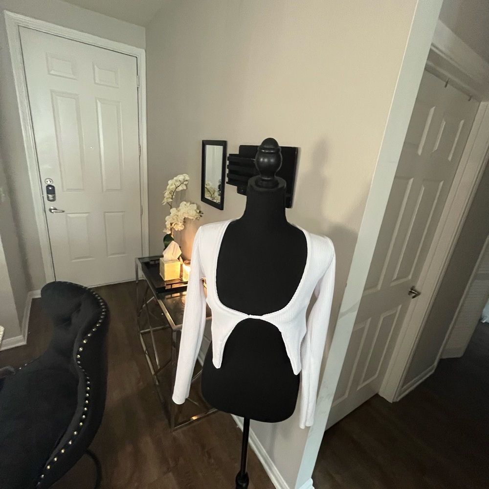 PLT Ribbed Shirt , White , NEW Tag ON